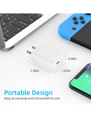 Cargador USB Tipo C 30W Eaxxfly - Paquete de 2, Carga Rápida