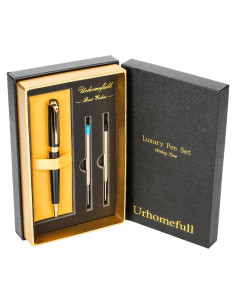 Pluma de Bolígrafo Urhomefull de Lujo Oro 24K con Recargas