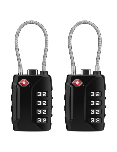 Candados de Equipaje TSA Diyife, 2 Paquete, 4 Dígitos
