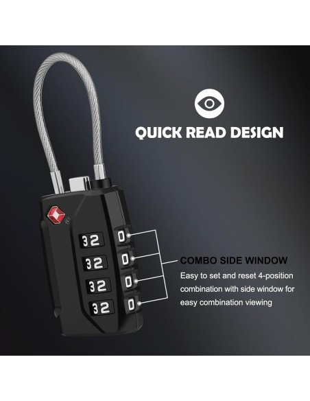 Candados de Equipaje TSA Diyife, 2 Paquete, 4 Dígitos