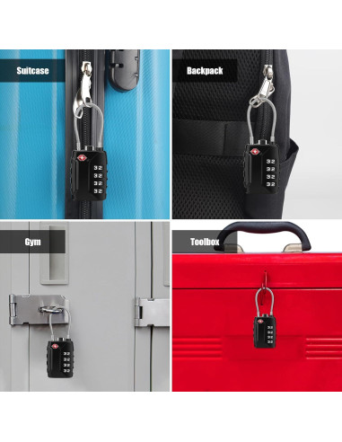 Candados de Equipaje TSA Diyife, 2 Paquete, 4 Dígitos