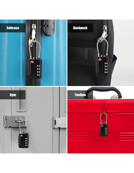 Candados de Equipaje TSA Diyife, 2 Paquete, 4 Dígitos
