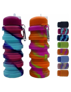 Botellas de Agua Plegables 2 Pack Dontinhu 500ml Camuflaje