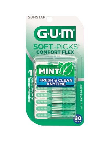 Palillos Dentales GUM Soft Picks Comfort Flex Menta 80 Unidades