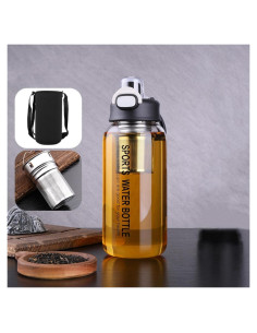 Botella de Infusor de Té de Vidrio Borosilicato 1L HOYUANSU