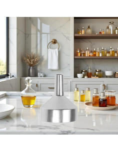 Mini Embudo de Perfume Plateado con Colador - Labriciyon 2