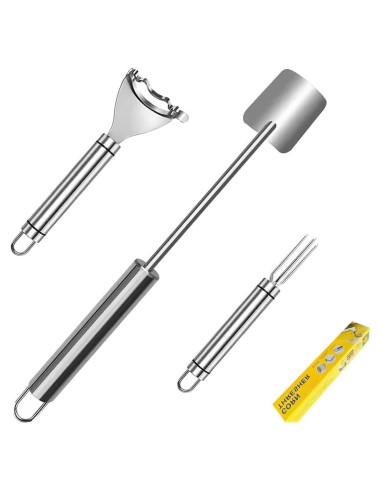 Juego de 3 Peladores de Mazorcas de Maíz JGZTJXNK Acero Inoxidable