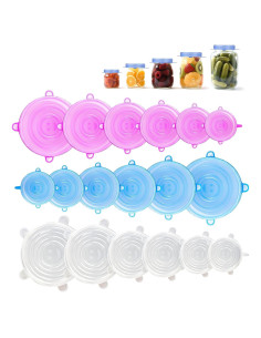 Tapas de Silicona Estirables GRIDAF - 6 Piezas Reutilizables