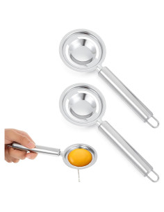 Separador de Yemas de Huevo Acero Inoxidable 2 Pcs 20x7.2cm