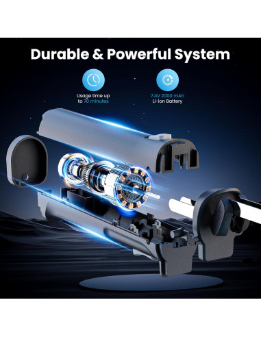 Cuchillo Eléctrico Inalámbrico Fuzzipet MHMEK001 4 Cuchillas