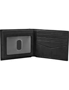 Billetera Bifold de Cuero Fossil Ingram con Bloqueo RFID - Negro 2
