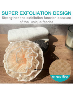 Esponja de Ducha Exfoliante Mr.Cui'shop 12cm Paquete de 2 2