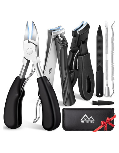 Cortauñas Profesional MERDTTES 7 Pcs para Uñas Gruesas