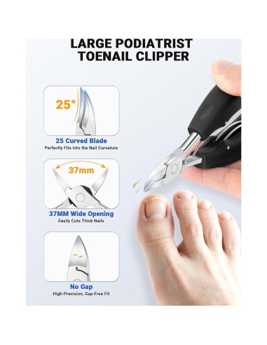 Cortauñas Profesional MERDTTES 7 Pcs para Uñas Gruesas