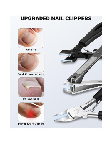 Cortauñas Profesional MERDTTES 7 Pcs para Uñas Gruesas