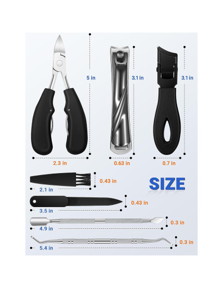 Cortauñas Profesional MERDTTES 7 Pcs para Uñas Gruesas Cortauñas Profesional MERDTTES 7 Pcs para Uñas Gruesas