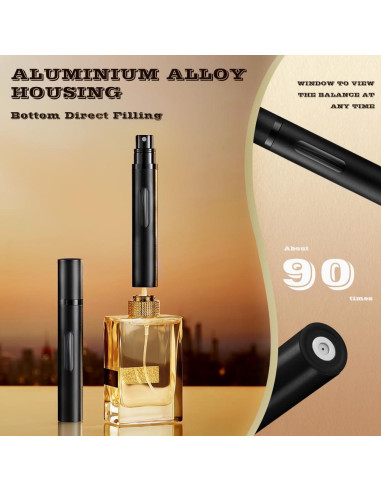 Atomizador de Perfume Refillable DIOHIO 10ml 3PCS A Prueba de Fugas