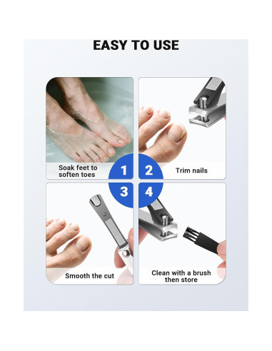 Cortauñas Profesional MERDTTES 7 Pcs para Uñas Gruesas