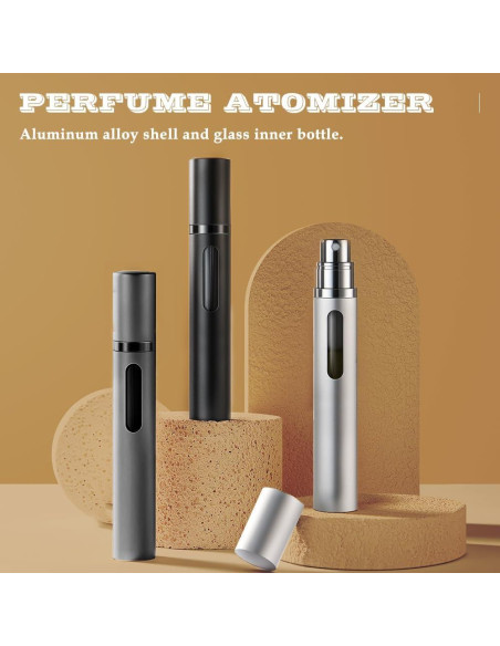 Atomizador de Perfume Refillable DIOHIO 10ml 3PCS A Prueba de Fugas