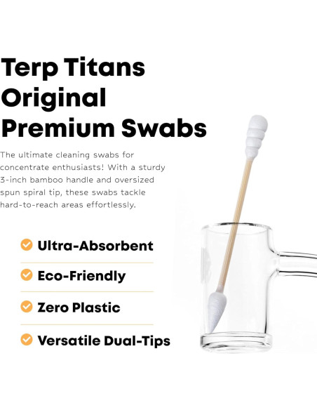 Bastones de Algodón de Bambú Terp Titans Original - 400 Unidades