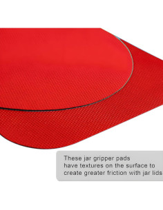 Juego de Abridores de Tarros Bexter 4 Piezas Silicona Roja 2