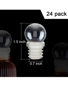 Tapones para Botellas de Vino LINALL - Paquete de 24 Acrílico 2