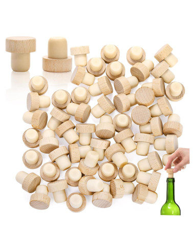 60 Tapones de Corcho en Forma de T Eorbow para Vino