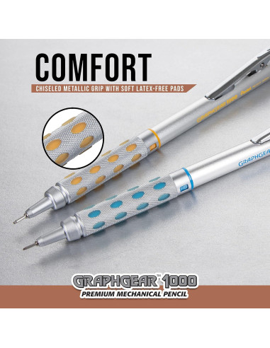 Lápiz Mecánico Pentel GraphGear 1000 0.5mm Cuerpo Negro