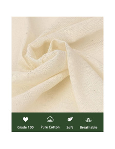 Gasa de Algodón Dynta Grado 100 8 Piezas 20x20 cm Reutilizables 2