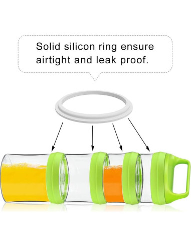 Tarros Apilables Seleware para Snacks, 4 Piezas 916ml Verde