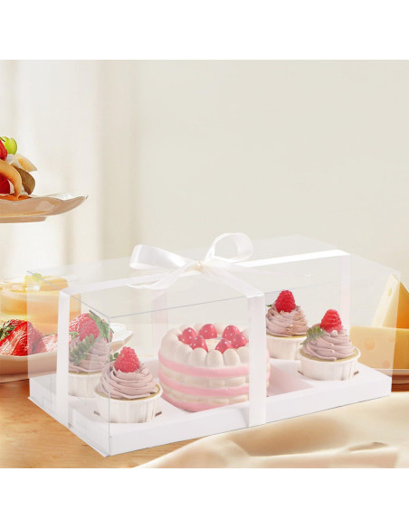 Cajas de Cupcakes Transparentes JCD 1+4 - 3 Piezas