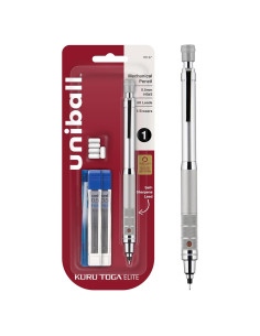 Lápiz Mecánico Uniball Kuru Toga Elite 0.5mm con 60 Recargas