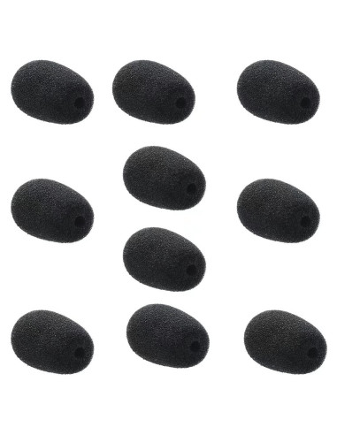 12 Fundas de Espuma para Micrófono - Alta Densidad - 3.1x1.8cm
