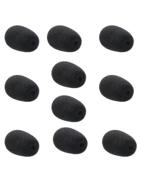 12 Fundas de Espuma para Micrófono - Alta Densidad - 3.1x1.8cm