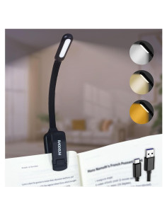 Luz de Libro Recargable Somisgarden AI4800BM 9 LEDs 50H USB-C