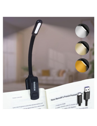 Luz de Libro Recargable Somisgarden AI4800BM 9 LEDs 50H USB-C