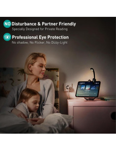 Luz de Libro Recargable Somisgarden AI4800BM 9 LEDs 50H USB-C 2