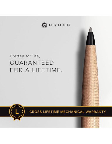 Bolígrafo Recargable Cross ATX Oro Rosa Arenado Punta Fina