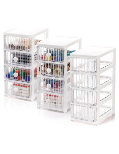 Organizador de Escritorio Eorbow 3 Paquetes 12 Cajones Plástico