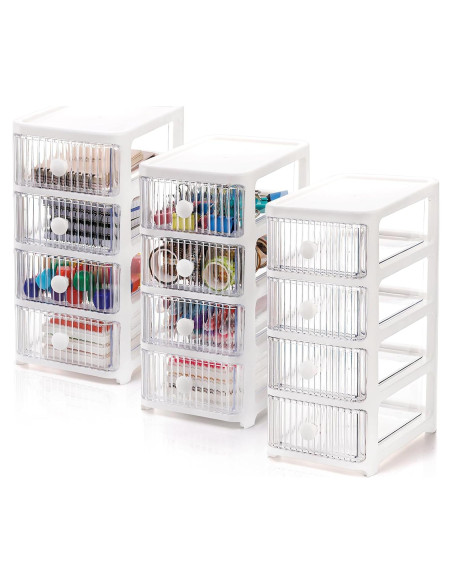 Organizador de Escritorio Eorbow 3 Paquetes 12 Cajones Plástico