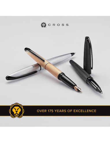 Bolígrafo Recargable Cross ATX Oro Rosa Arenado Punta Fina