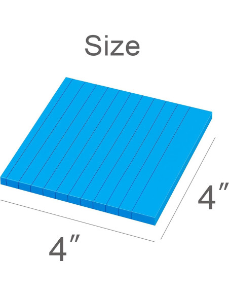 Notas Adhesivas Rayadas Kozerite 10.16x10.16cm 8 Colores