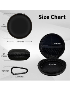 Organizador de Viaje YOKRWO para Cables y Auriculares Negro 2