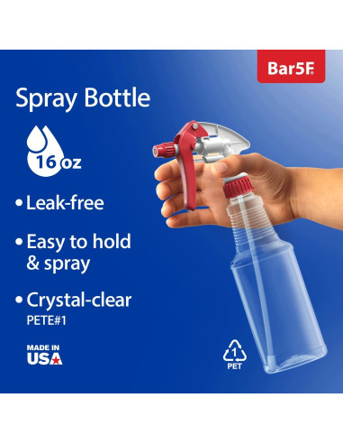 Botellas de Spray Bar5F 0.47L Ajustables Paquete de 2
