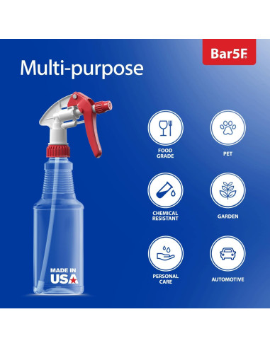 Botellas de Spray Bar5F 0.47L Ajustables Paquete de 2