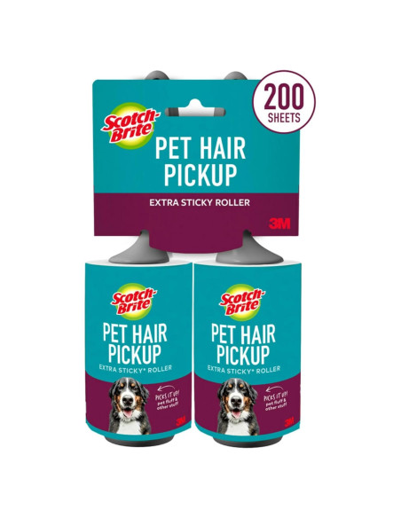 Rodillo Adhesivo Extra Pegajoso Scotch-Brite 200 Hojas para Mascotas
