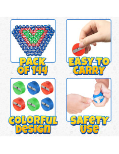 Afiladores de lápiz Bedwina - Paquete de 144 mini colores 2