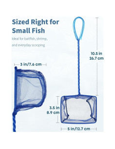 Red de Pesca Pawfly 5" con Mango de Metal y Malla de Nylon 2