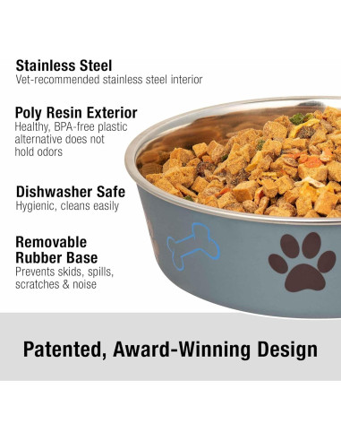 Cuenco Antideslizante para Perros y Gatos Loving Pets 17cm Arándano