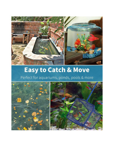 Red de Pesca Pawfly 5" con Mango de Metal y Malla de Nylon